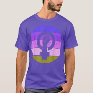 Camiseta Símbolo Feminista Empoderamento para Igualdade Fem
