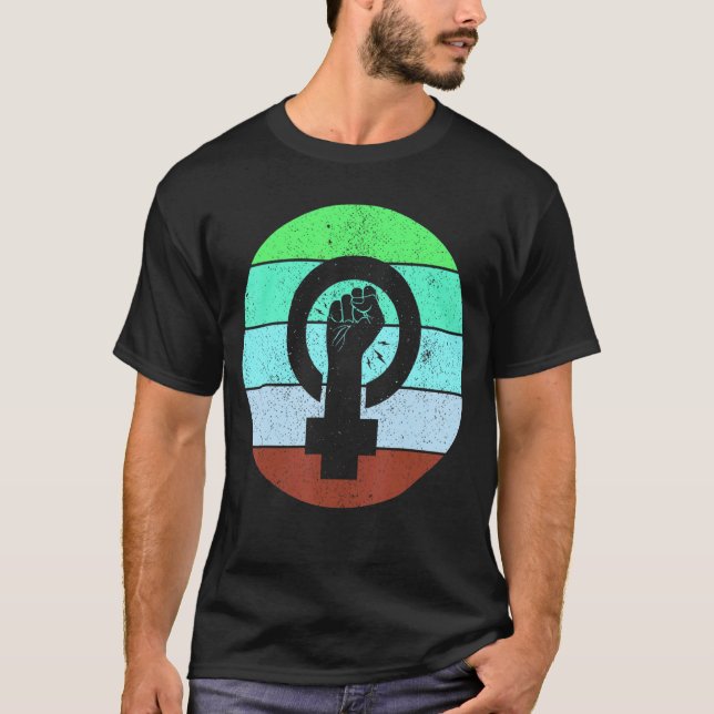 Camiseta Símbolo Feminista Empoderamento para Igualdade Fem (Frente)