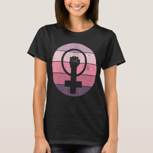 Camiseta Símbolo Feminista Igualdade Feminina Mulher Cima F