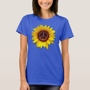 Camiseta Símbolo Flor de Girassol da Paz Interior Sinal Ant