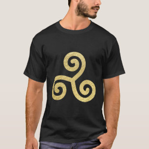 Camiseta Símbolo Gaélico dos Antigos Espirais Irlandeses Kn