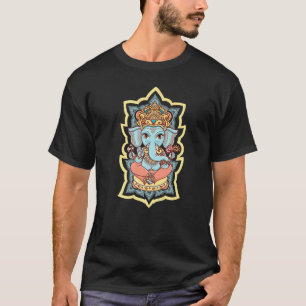 Camiseta Símbolo Ganesh Yoga Hindu Elefante Homens Mulheres