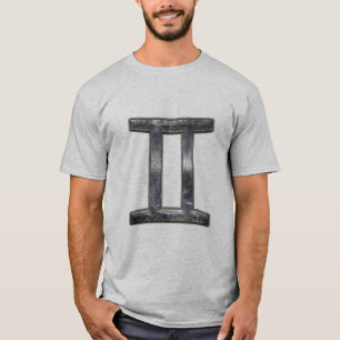 Camiseta Símbolo Gemini Zodiac em Estilo de Distância Grung