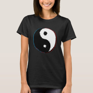 Camiseta Símbolo Glitch Yin Yang Taoísmo Budismo Chinês