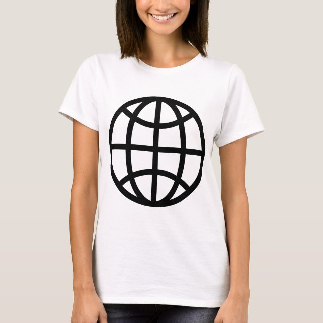 Camiseta Símbolo globo - Preto (Frente)