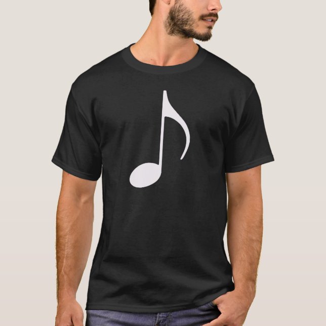 Camiseta símbolo gráfico de nota musical (Frente)