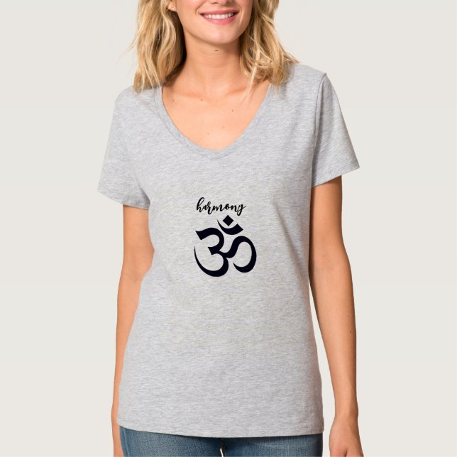 Camiseta Símbolo Harmony Om Yoga (Frente)