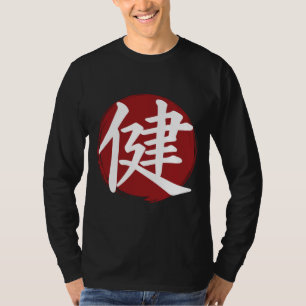 Camiseta Símbolo Health Kanji Calligrafia Japonesa