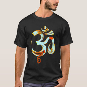 Camiseta Símbolo Hindu Om Ohm Aum Estilizado