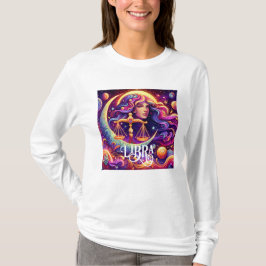 Camiseta Símbolo Horoscópico Libra Zodiac Arte Mística Eéti
