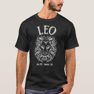 Camiseta Símbolo Horoscópio Zodiac Leo Lion