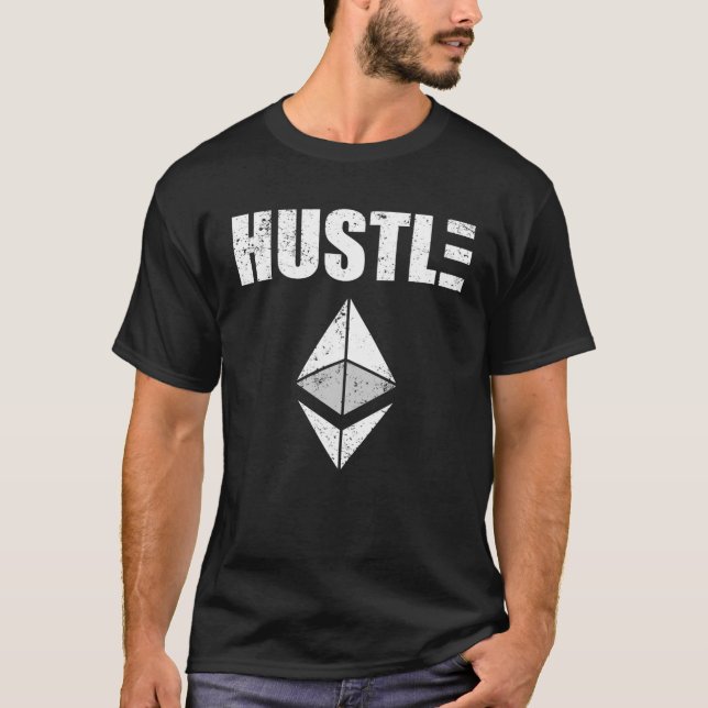 Camiseta Símbolo HUSTLE Eethum Cryptocurrency NFT Artist G (Frente)
