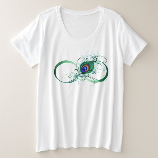 Camiseta Símbolo Infinito com Pavão (Frente do Design)