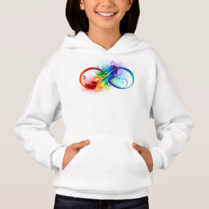 Camiseta Símbolo Infinito com Pena Arco-Íris