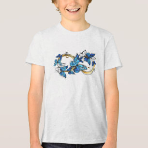 Camiseta Símbolo Infinito de Borboletas Azuis Morpho