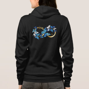 Camiseta Símbolo infinito de borboletas azuis Morpho