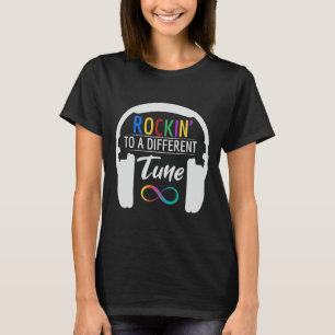 Camiseta Símbolo Infinito Do Autismo Rockin Para Uma Sinton
