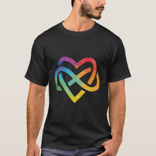 Camiseta Símbolo Infinito do Orgulho Arco-Íris, jamais amad