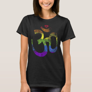 Camiseta Símbolo Lgbt Om Yoga Lgbt Pride Aum Ohm