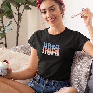 Camiseta Símbolo Libra Zodiac | Cor de energia rosa