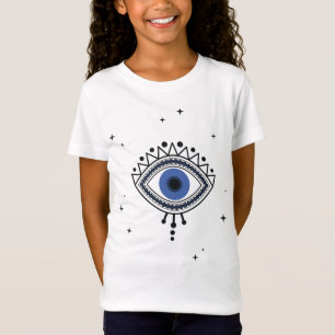 Camiseta Símbolo mágico de proteção do olho azul boa energi