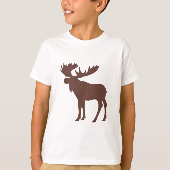Camiseta Símbolo marrom simples dos alces (Frente)