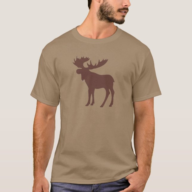 Camiseta Símbolo marrom simples dos alces (Frente)