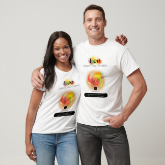 Camiseta Símbolo Moderno Zodiac Cotação Leo | Elemento Fogo