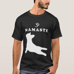 Camiseta Símbolo Namaste Om Bulldog Francês Yoga Para Mulhe