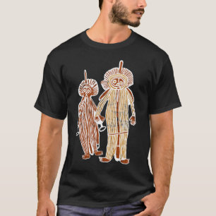 Camiseta símbolo nativo da arte original petroglicph austra