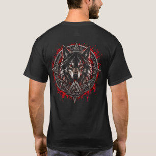 Camiseta Símbolo Nórdico do Lobo Viking – Emblema do Guerre