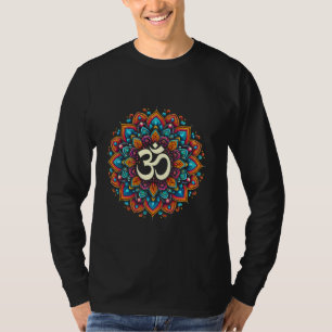 Camiseta Símbolo Om Aum Ohm Hindu Mandala Yoga Meditação Na