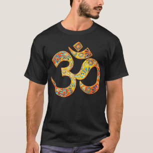 Camiseta Símbolo Om Mantra Budismo Flor Yoga Espiritualidad