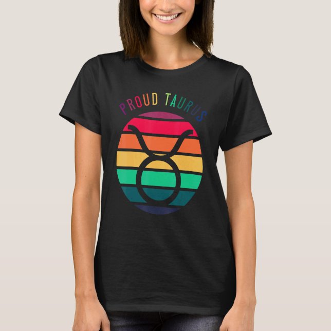 Camiseta Símbolo Ortogulho Taurus Lgbtq Astrologia Zodiac S (Frente)