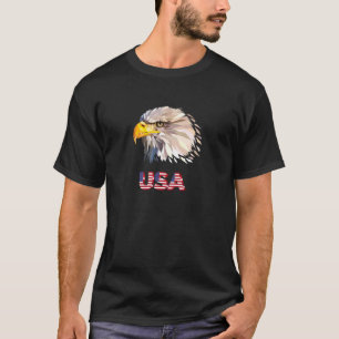 Camiseta Símbolo Patriótico Americano Bald Eagle - Usa