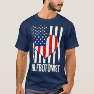Camiseta Símbolo Phlebotomist Flag Phlebotomy Technician