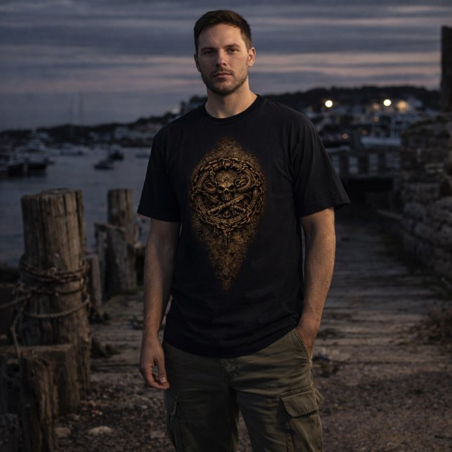 Camiseta Símbolo Pirata da Moeda Amaldiçoada (Criador carregado)