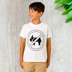 Camiseta Símbolo Preto e Branco em Negrito Sem Cães Permiti