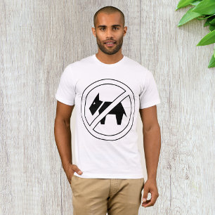 Camiseta Símbolo Preto e Branco em Negrito Sem Cães Permiti