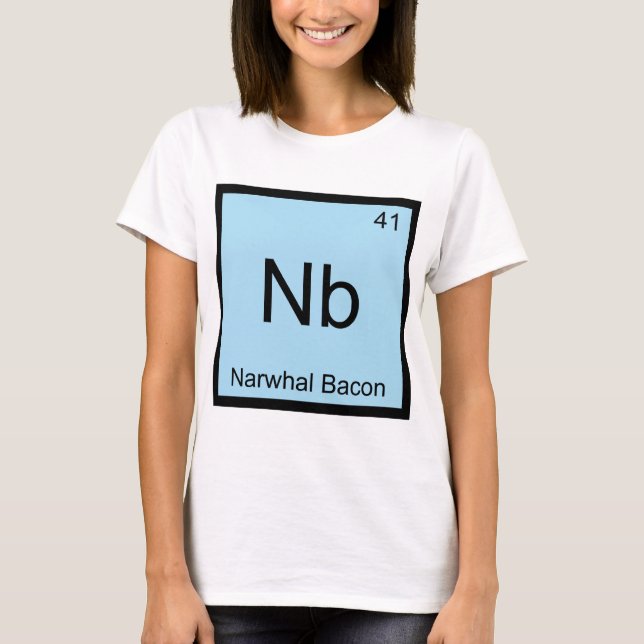 Camiseta Símbolo Químico do Bacon de Narvalha - Nb (Frente)