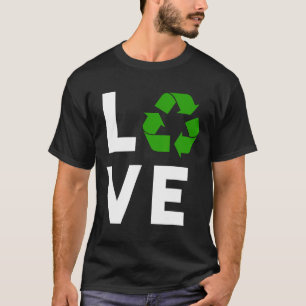 Camiseta Símbolo Reciclagem Engraçado Planeta Ambiental Eu