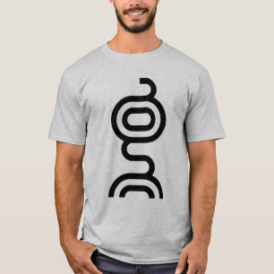 Camiseta Símbolo Reiki da Serpente de Fogo como Letra G