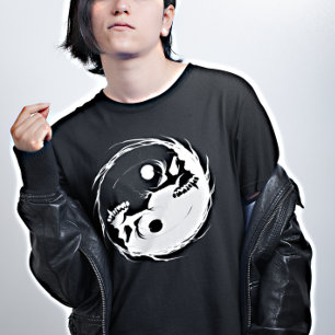 Camiseta Símbolo religioso yin yang escuro