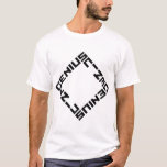 Camiseta símbolo retangular genius genius smart science int<br><div class="desc">símbolo retangular genius genius smart science intel</div>