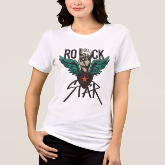 Camiseta Símbolo Rock com Asas - Energia Estrela e Espiro R