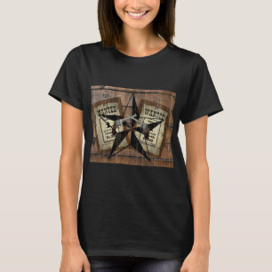 Camiseta Símbolo Russo Texas Star Western Dual Pistols