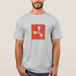 Camiseta Símbolo RUST Claro sobre Vermelho
