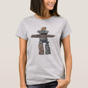 Camiseta Símbolo sagrado da região selvagem de Inukshuk
