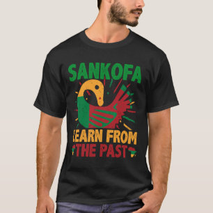 Camiseta Símbolo Sankofa e Adinkra Gana para a História Neg