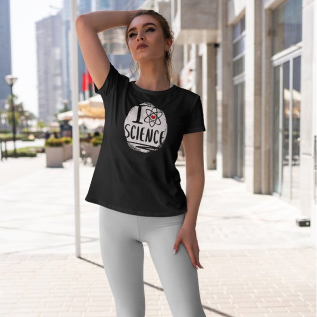 Camiseta Símbolo Science Love Atom (Criador carregado)